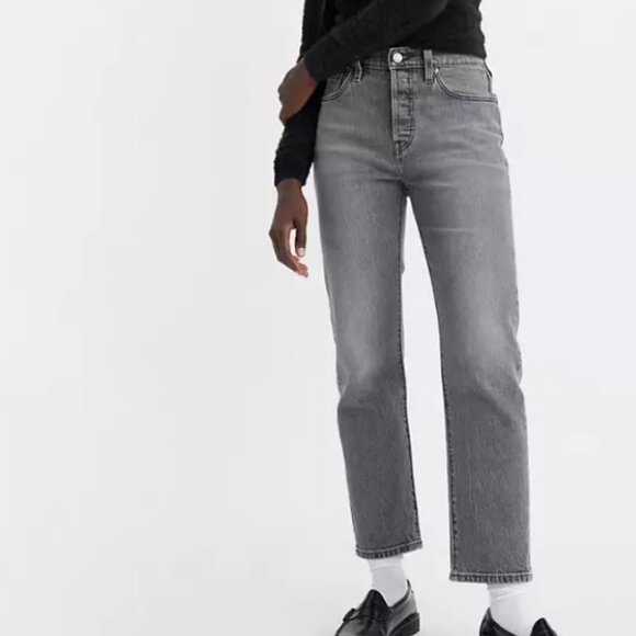NWT Levis 501 Original Cropped Jeans, 28x26 Hit the Road BB Black - Picture 1 of 8